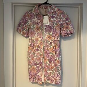 Skies Are Blue floral zip up dress